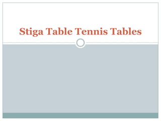 StigaTable Tennis Tables 