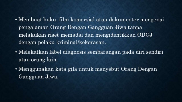 Stigma pada gangguan jiwa