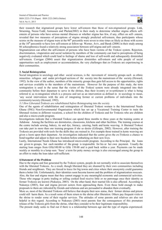 Stigmatization and social reintegration of liberated trokosi women in ...