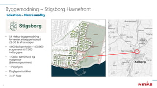 Byggemodning – Stigsborg Havnefront
Lokation – Nørresundby
• 54 Hektar byggemodning -
forventer anlægsperiode på
25-30 år ...