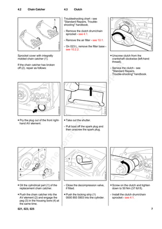 Stihl 025 chainsaw service repair manual | PDF