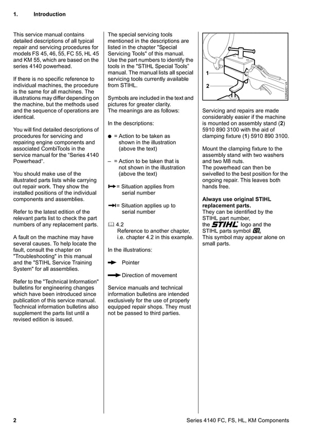 Stihl fs 45 trimmer service repair manual | PDF