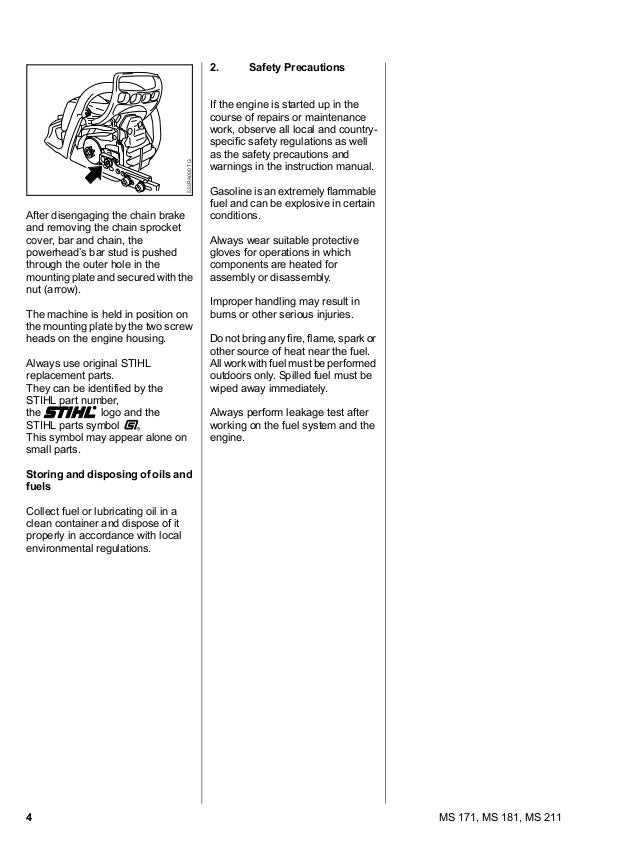 Stihl Ms 181 Chainsaw Service Repair Manual Stihl Ms 181 Chainsaw Service Repair Manual