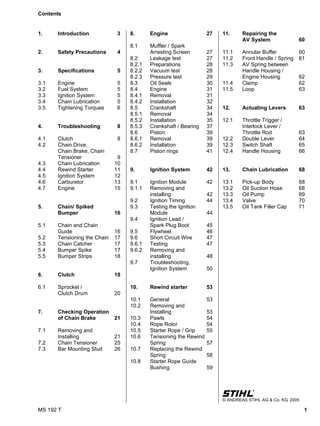 Stihl Ms 192 T Chainsaw Service Repair Manual