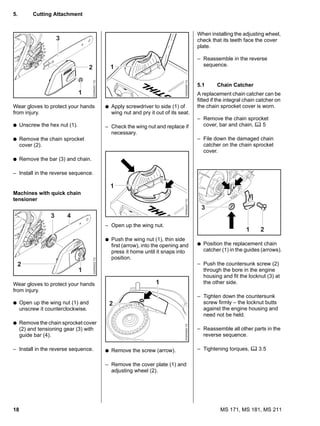 Stihl ms 211 chainsaw service repair manual | PDF