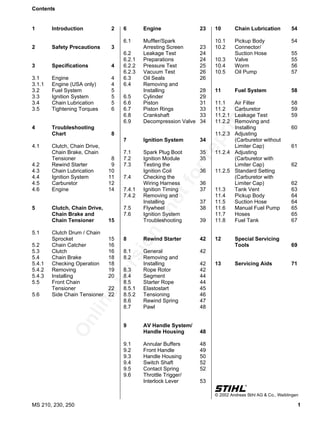 Stihl Ms 230 Chainsaw Service Repair Manual Service Repair Manual