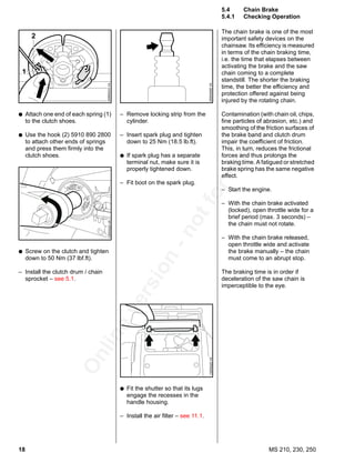 Stihl Ms 230 Chainsaw Service Repair Manual