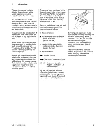 Stihl ms441 c chainsaw service repair manual | PDF