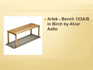 Artek - Bench 153A/B in Birch by Alvar Aalto