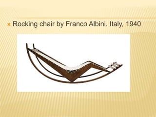 Rocking chair by FrancoAlbini. Italy, 1940
