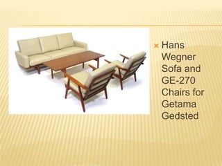 Hans Wegner Sofa and GE-270 Chairs for GetamaGedsted