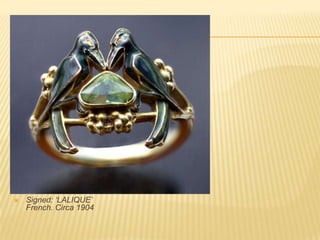 Signed: ‘LALIQUE’French. Circa 1904