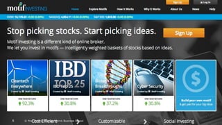 © Prof Dr Stijn Viaene, Vlerick Business School
MOTIF INVESTING (FINTECH)
© Prof Dr Stijn Viaene, Vlerick Business School6
 