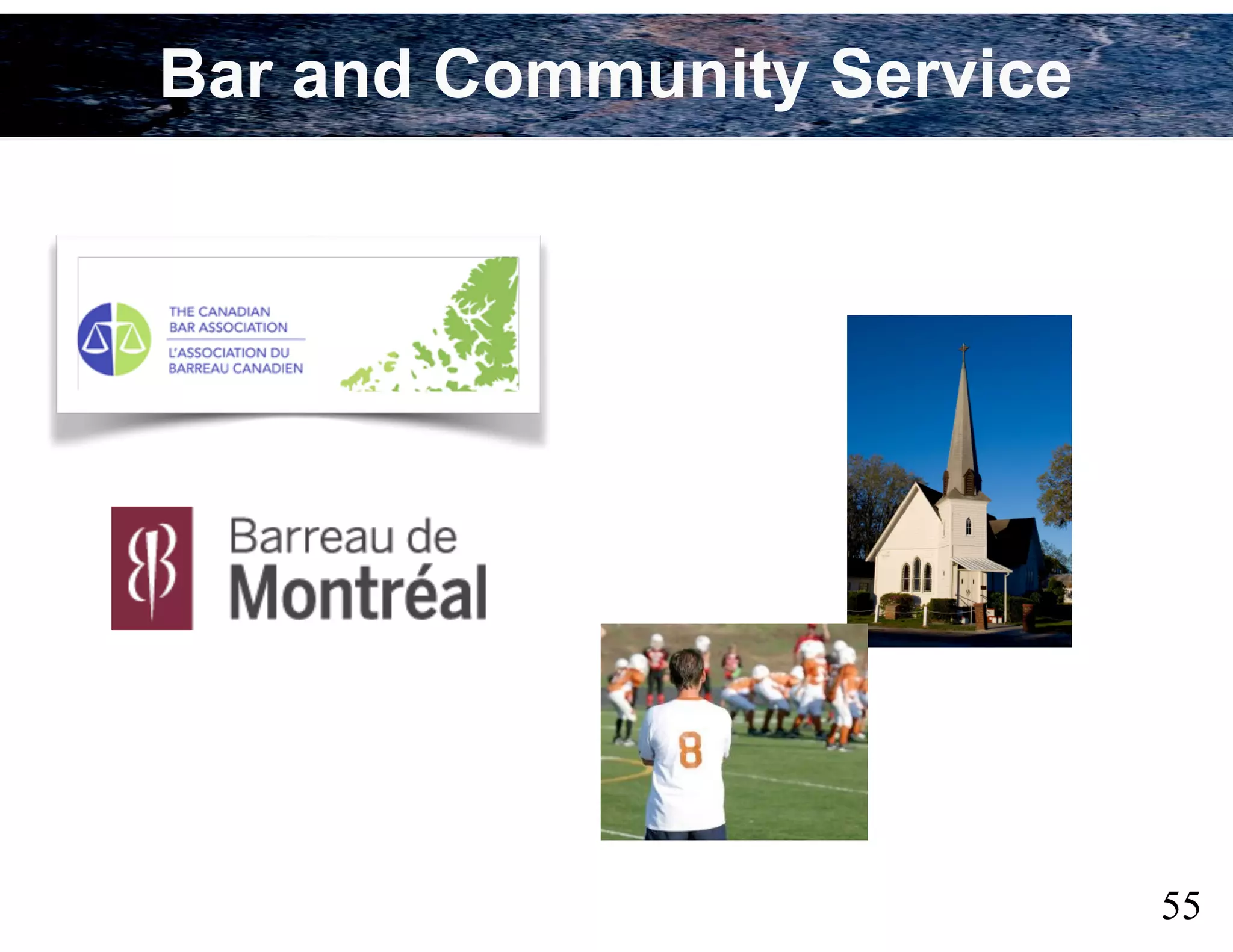 55
Bar and Community Service
 