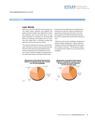 Stiles Lean Leadership Survey Spring09