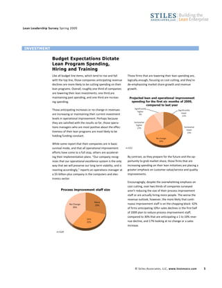 Stiles Lean Leadership Survey Spring09