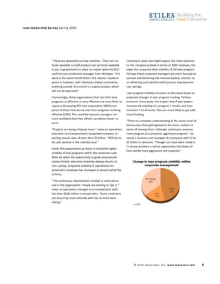 Stiles Lean Leadership Survey Spring09