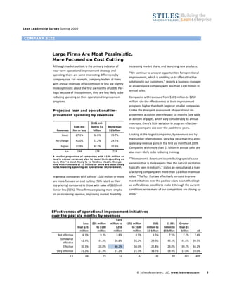 Stiles Lean Leadership Survey Spring09