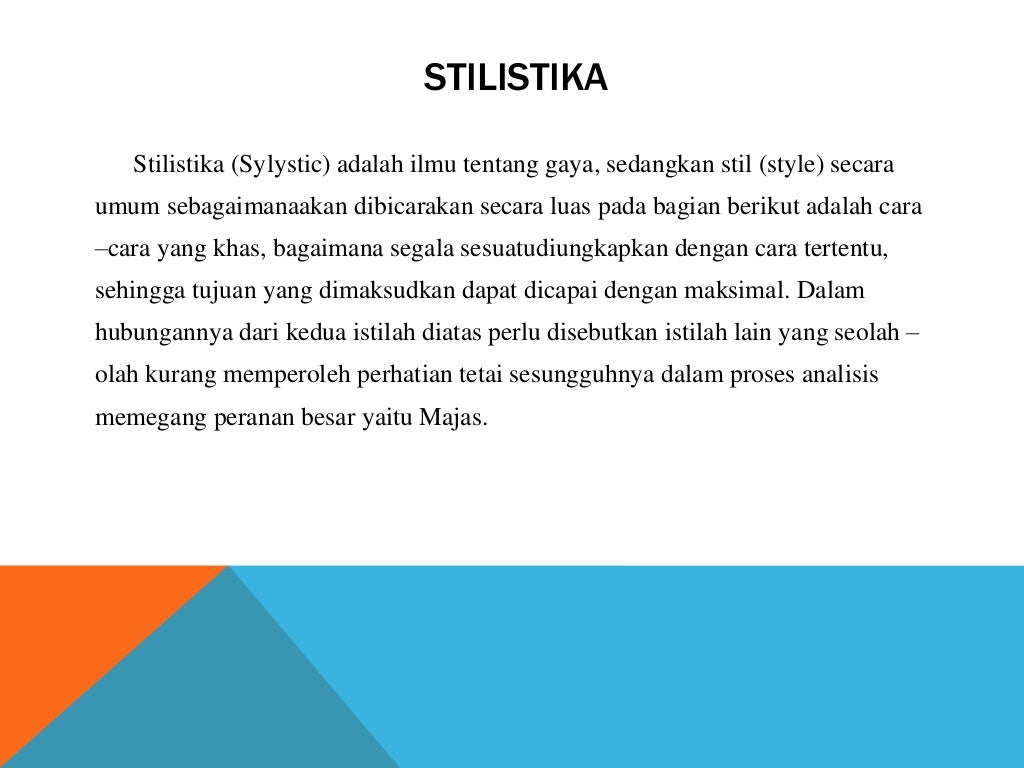Stilistika majas dalam cerpen terbang karya ayu utami Stilistika majas dalam cerpen terbang karya ayu utami