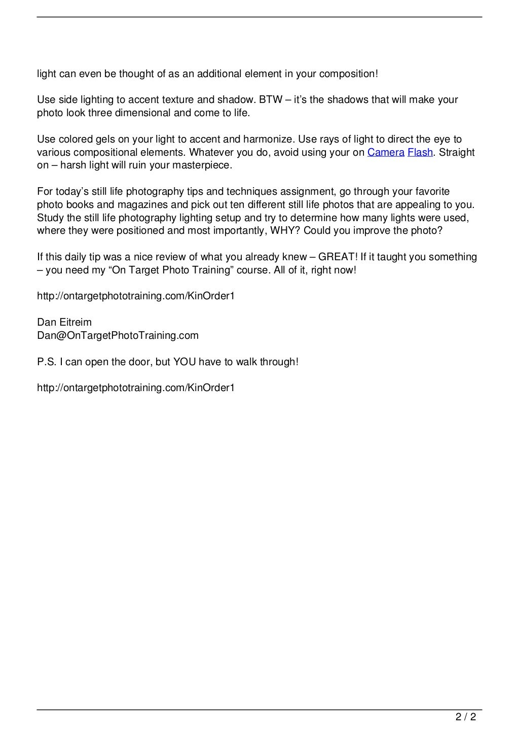 Still Life Photography Tips And Techniques Part 6, The Still Life