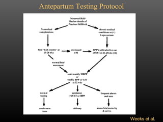 Antepartum Testing Protocol Weeks et al. 
