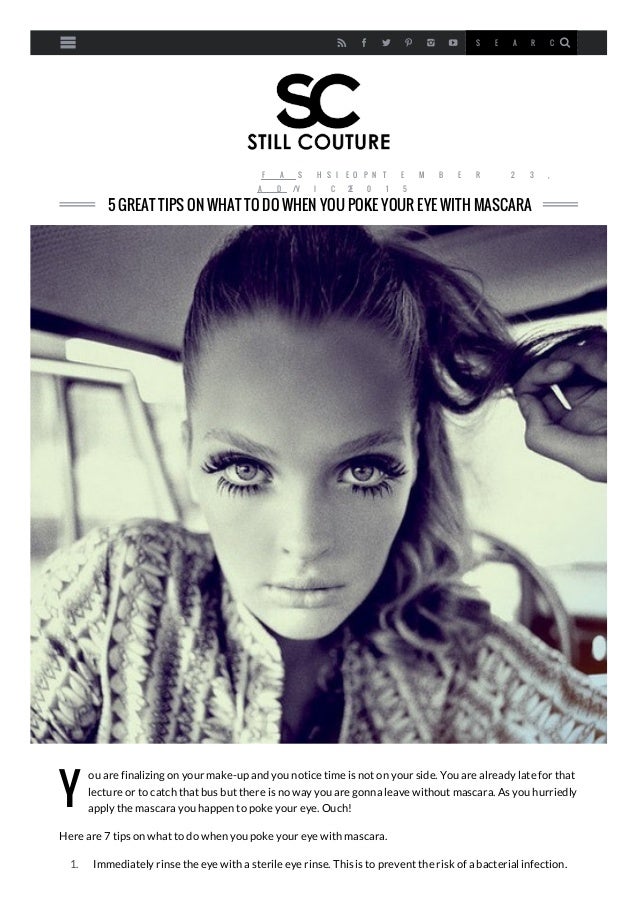 7 GREAT TIPS ON WHAT TO DO WHEN YOU POKE YOUR EYE WITH MASCARA