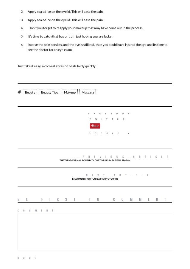 7 GREAT TIPS ON WHAT TO DO WHEN YOU POKE YOUR EYE WITH MASCARA