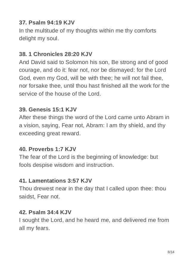 scriptures for fear kjv