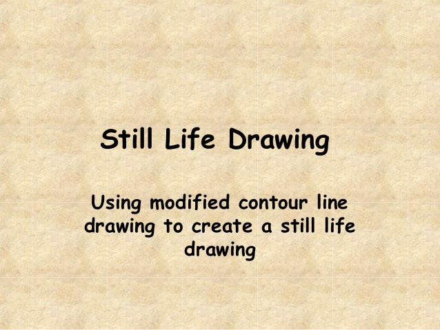 Modified Contour Line Drawing : Still life composing