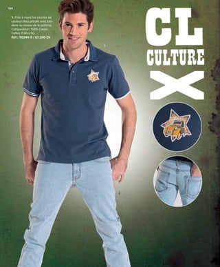 164
1. Polo à manches courtes de
couleur bleu pétrole avec bro-
derie au niveau de la poitrine.
Composition: 100% Coton.
Tailles: P-M-G-SG.
Réf.: 96244-9 / 67,500 Dt
1
1
2
OK-164-165 HOMBRE TUNEZ STILO1:Maquetación 1 25/01/13 11:50 Página 1
 