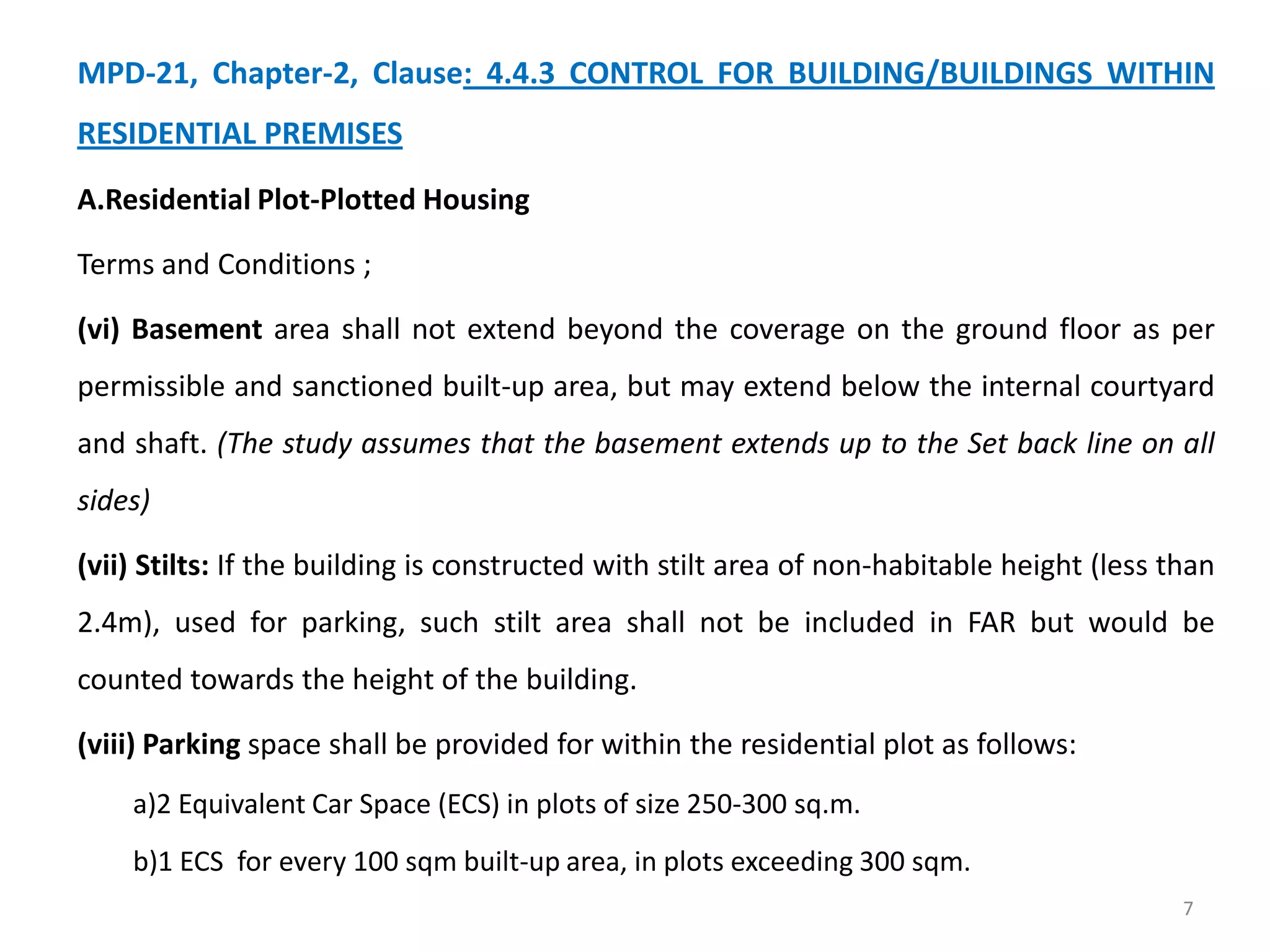 Feasibility of ECS accommodation in Residential Plots | PPTX