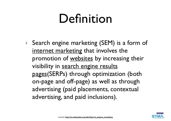 Image result for search engine marketing definition