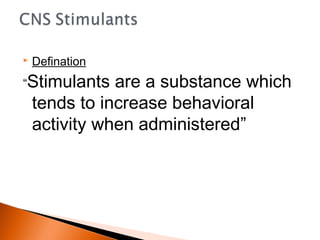 Stimulants | PPT