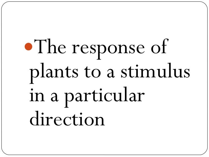 Stimuli and responses in plants