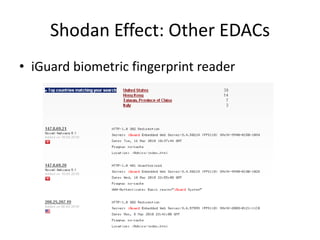 ShodanEffect: Other EDACsiGuard biometric fingerprint reader