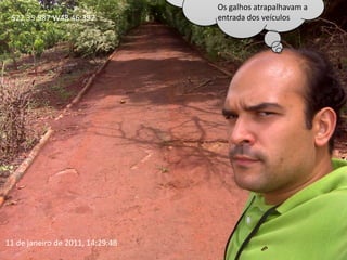 Os galhos atrapalhavam a entrada dos veículosS22 35.987 W48 46.392 11 de janeiro de 2011, 14:29:48