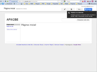 Lino OliveiraAplicações e Práticas Web 2.0 na Biblioteca Escolar - PGGBE
17
 