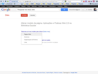 Lino OliveiraAplicações e Práticas Web 2.0 na Biblioteca Escolar - PGGBE
20
 