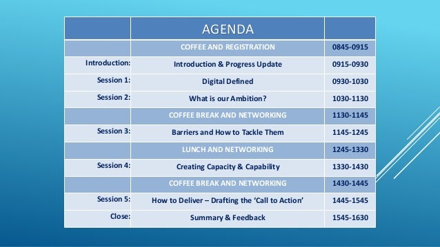 Digital Transformation Scotland Workshop Stirling 2015