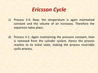 Stirling and erricsin cycle | PPT