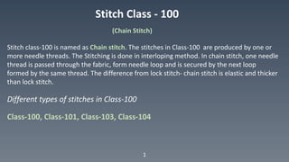 Thread Interlooping Textile & garments (2) -Different types of Stitches | PPTX