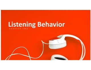 Listening BehaviorC H A P T E R T W O
 