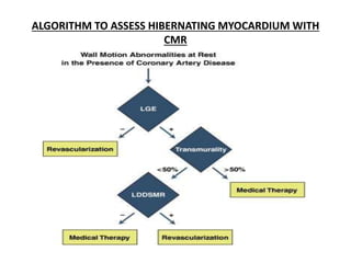 ALGORITHM TO ASSESS HIBERNATING MYOCARDIUM WITH
CMR
 