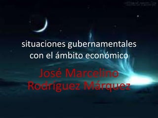 situaciones gubernamentales
con el ámbito económico

José Marcelino
Rodríguez Márquez

 