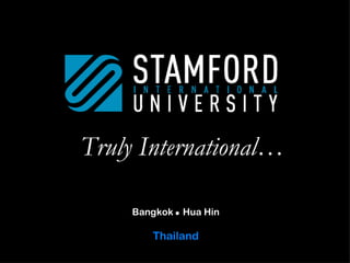 Bangkok  Hua Hin Thailand Truly International… 