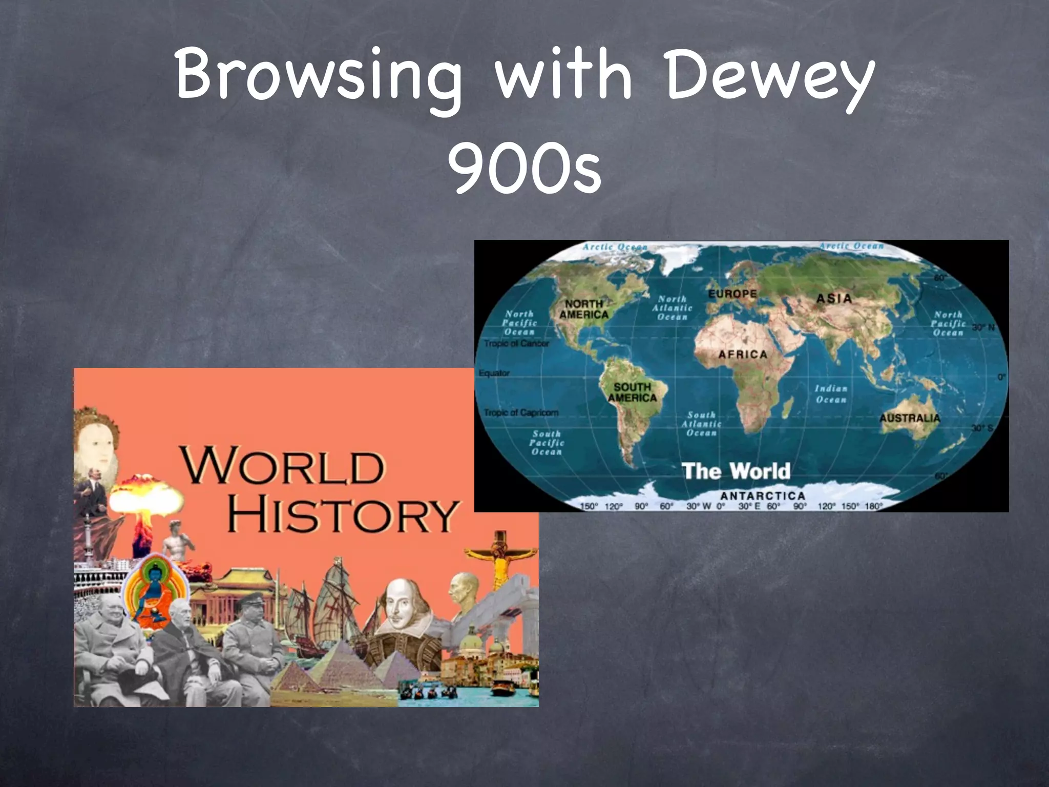 Browsing with Dewey
        900s
 