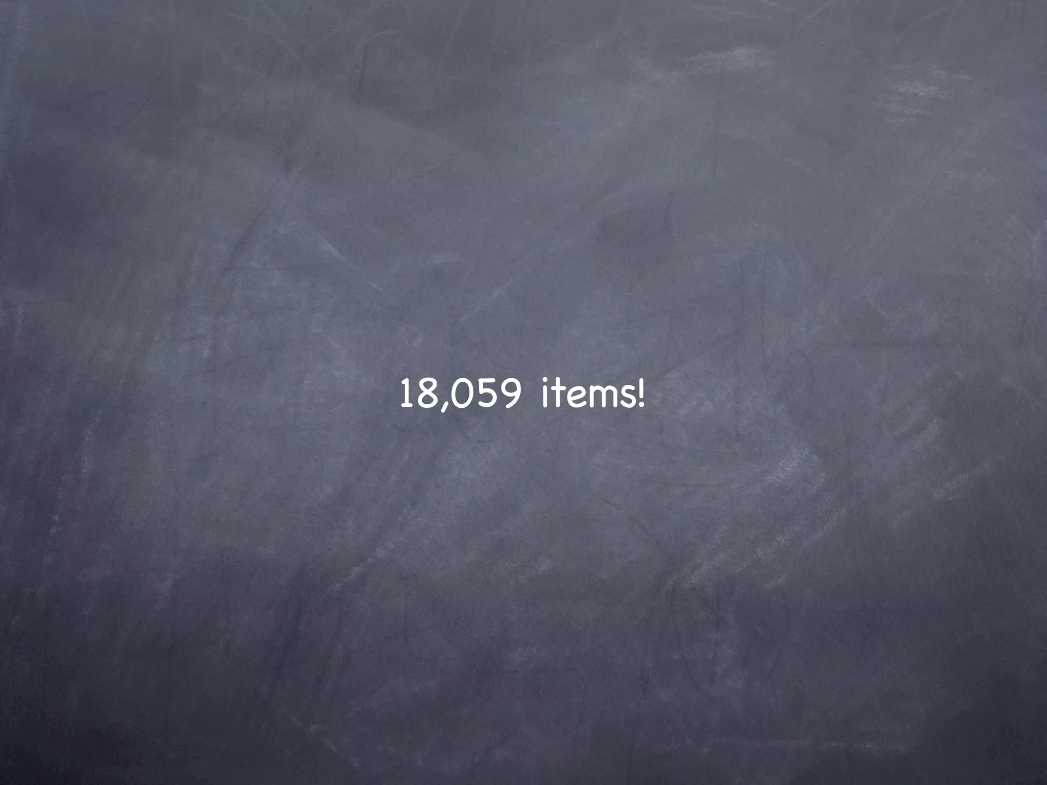 18,059 items!
 
