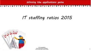 STKI Copyright@2015
Do not remove source or attribution
From any slide, graph or portion of graph
IT staffing ratios 2015
1
Winning the applications game
 