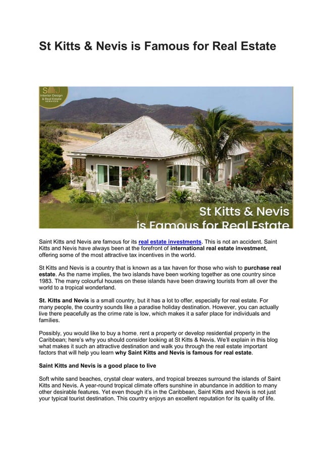 Citizenship by investment St Kitts and Nevis