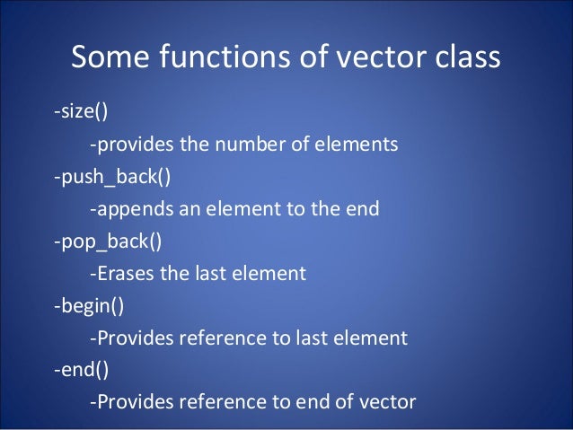 standard template library stl in c c vector size